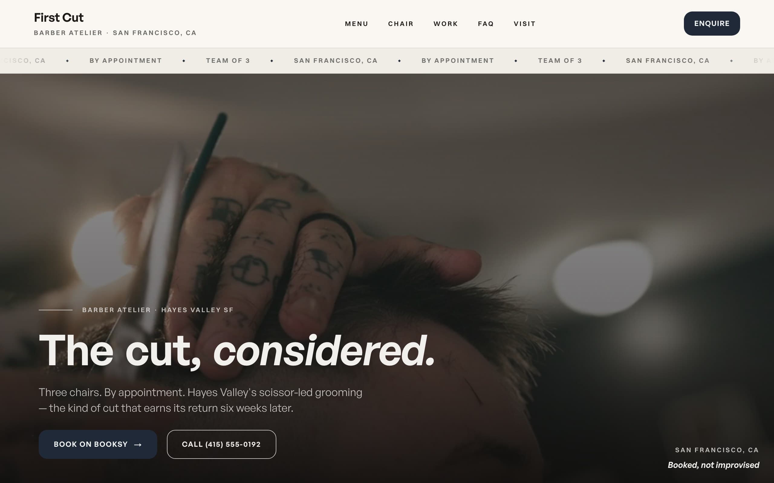 First Cut — a real Hairdressers and beauty salons site generated by SitegenOS